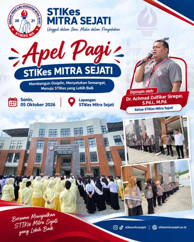 Apel Pagi STIKes Mitra Sejati: Membangun Disiplin dan Menyatukan Semangat