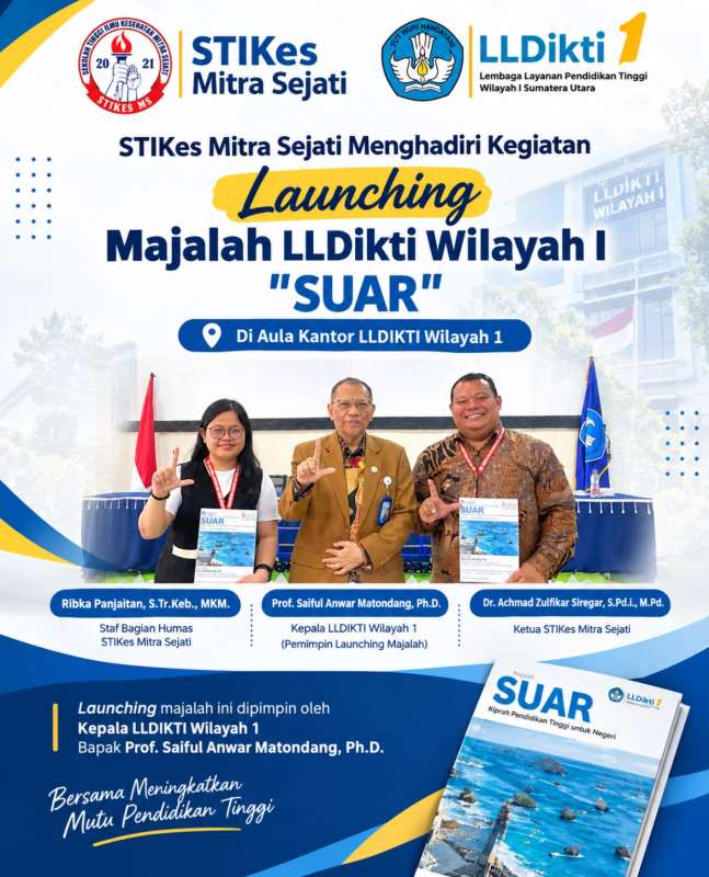 STIKes Mitra Sejati Hadiri Launching Majalah LLDIKTI Wilayah I “SUAR”